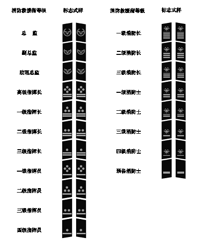中华人民共和国消防救援衔标志式样和佩带办法